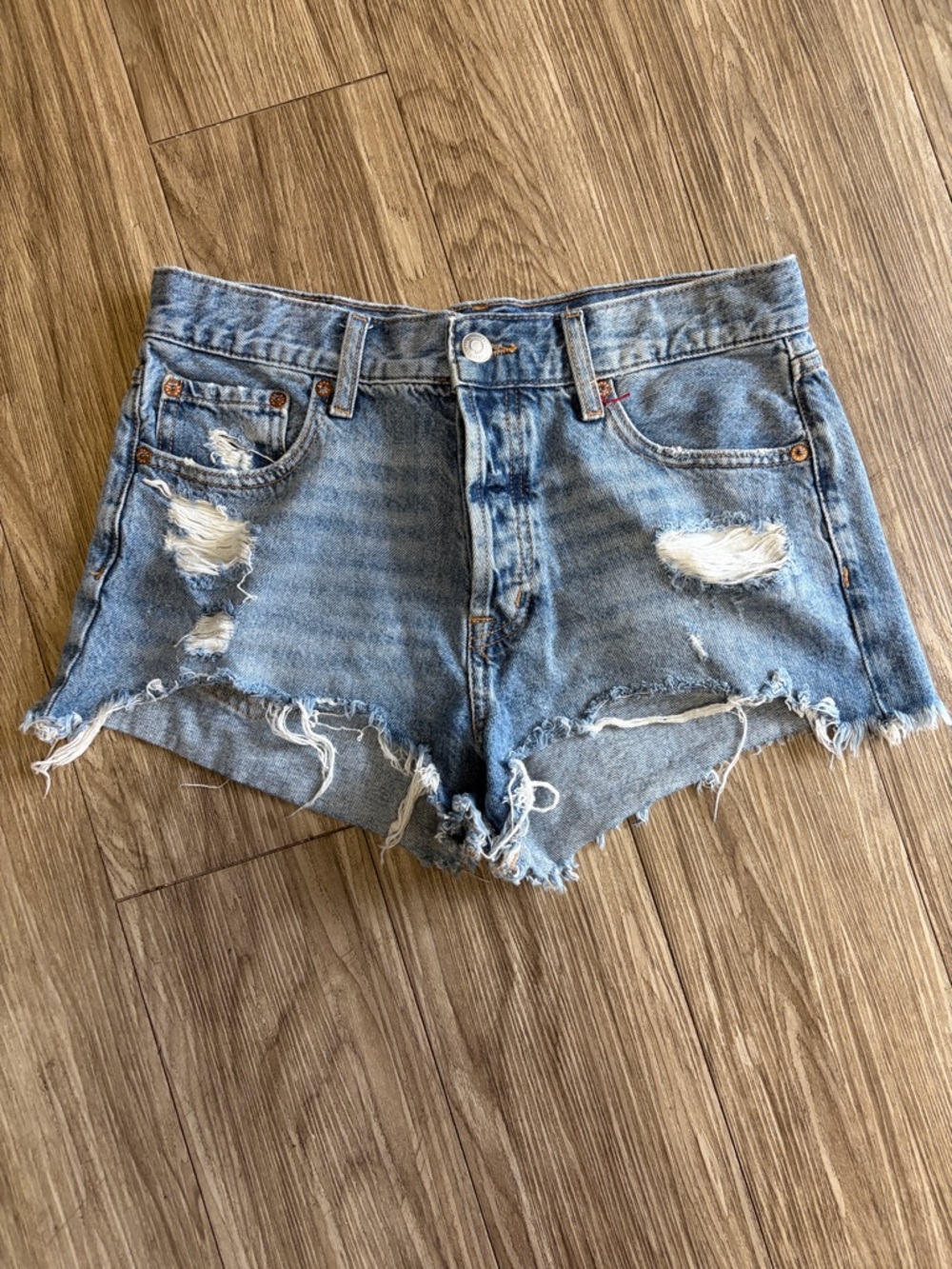 Distressed Denim boyfriend Cutoff Shorts